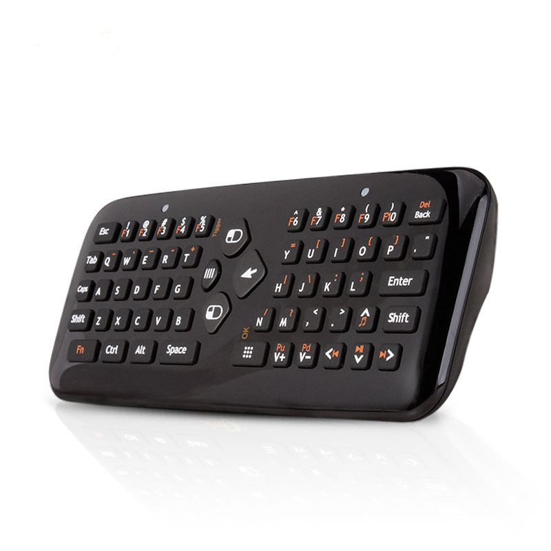 Bezdrôtový set klávesnice a myši s gyroskopickým ovládaním Air Mouse, model F2S, USB klávesnica, USB myš, integrovaný dizajn