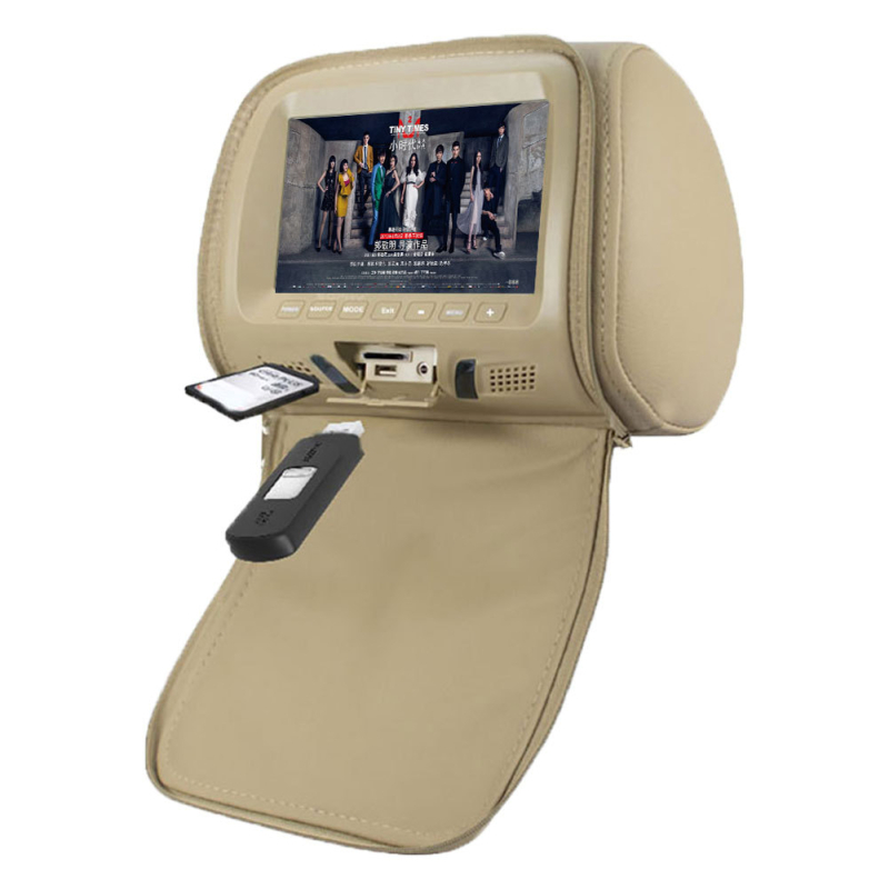 Monitor auto pentru tetiere MP5 cu USB/SD, afișaj LED, rezoluție 800x480, intrare AV, model JH1013-MP501