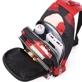Norvanna Ženska crossbody torba – ulični stil, vodootporan Oxford materijal, najlonska podstava, zatvaranje zipom, etnički print