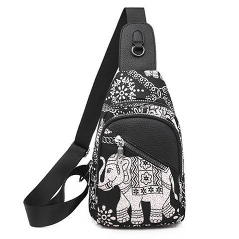 Norvanna Ženska crossbody torba – ulični stil, vodootporan Oxford materijal, najlonska podstava, zatvaranje zipom, etnički print