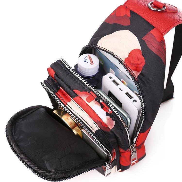 Norvanna Ženska crossbody torba – ulični stil, vodootporan Oxford materijal, najlonska podstava, zatvaranje zipom, etnički print