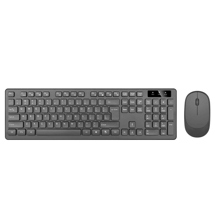 Σετ ασύρματου πληκτρολογίου και ποντικιού – 2.4G, USB πληκτρολόγιο και USB ποντίκι, 1600 DPI, αδιάβροχο, εργονομικός σχεδιασμός, δέκτης περιλαμβάνεται