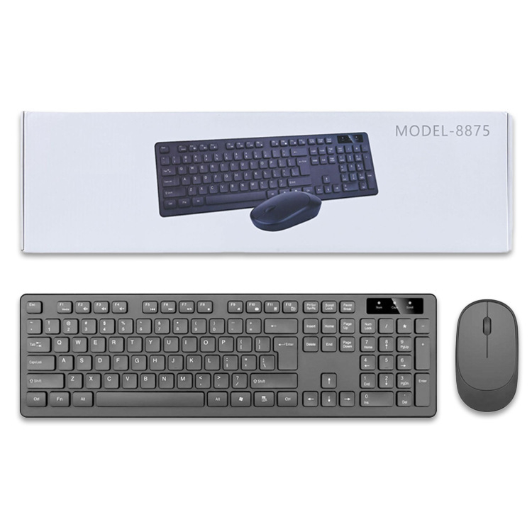 Σετ ασύρματου πληκτρολογίου και ποντικιού – 2.4G, USB πληκτρολόγιο και USB ποντίκι, 1600 DPI, αδιάβροχο, εργονομικός σχεδιασμός, δέκτης περιλαμβάνεται