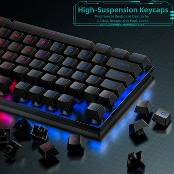 Crack D320 ενσύρματο σετ πληκτρολογίου και ποντικιού με φωτισμό, 1800 DPI, USB, εργονομικός σχεδιασμός