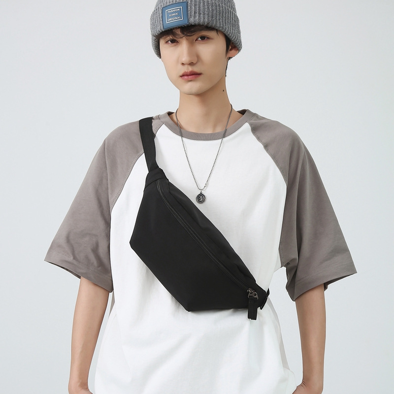 Crossbody torba za vožnju biciklom, urban minimalistički stil, Oxford materijal, zatvarač, unutarnja džep za telefon, poliester podstava