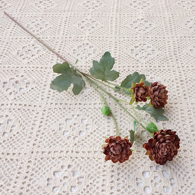 Umjetni cvijet Daisy, jednoga grana, pan pletenje, bojanje i reljefna obrada, kućna dekoracija, rekviziti za svadbene fotografije