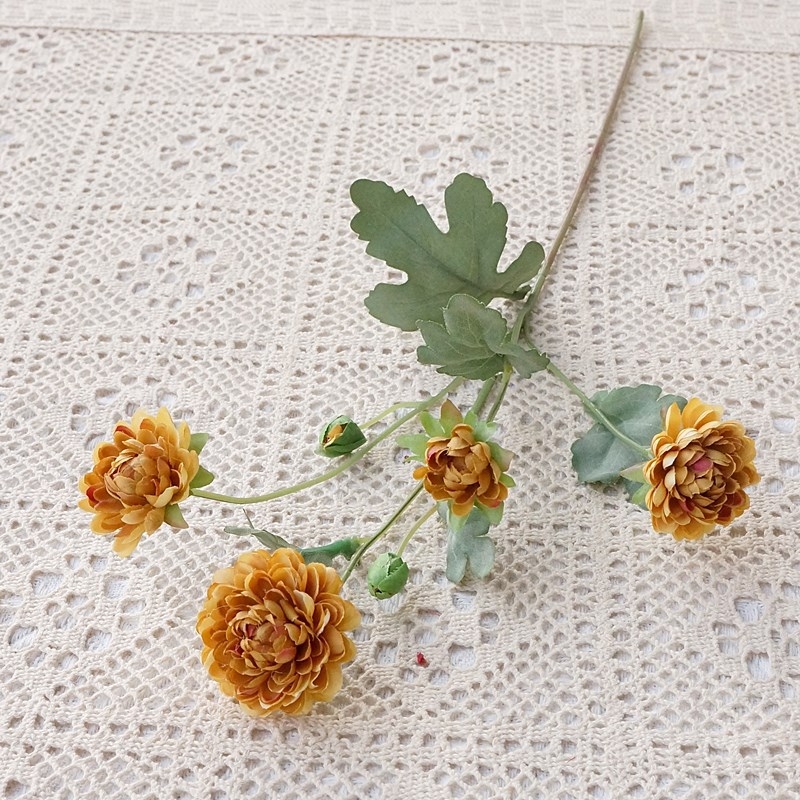 Umjetni cvijet Daisy, jednoga grana, pan pletenje, bojanje i reljefna obrada, kućna dekoracija, rekviziti za svadbene fotografije