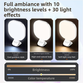 LED svetlo pre selfie a živé vysielanie - tri teploty svetla, výkon pod 10W