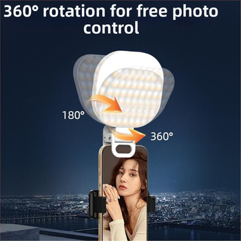 LED svetlo pre selfie a živé vysielanie - tri teploty svetla, výkon pod 10W