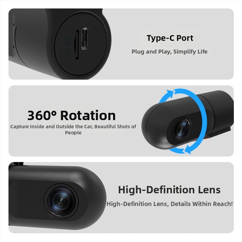 WiFi palubná kamera do auta s pripojením na mobilnú aplikáciu, USB inštalácia, 1080p, 140° široký uhol, uchytenie na čelné sklo