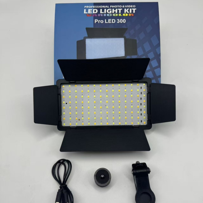 U300 Lumină de fill pentru fotografie, baterie încorporată – panou portabil pentru desktop