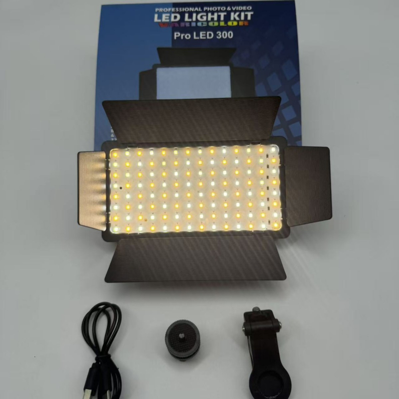 U300 Lumină de fill pentru fotografie, baterie încorporată – panou portabil pentru desktop