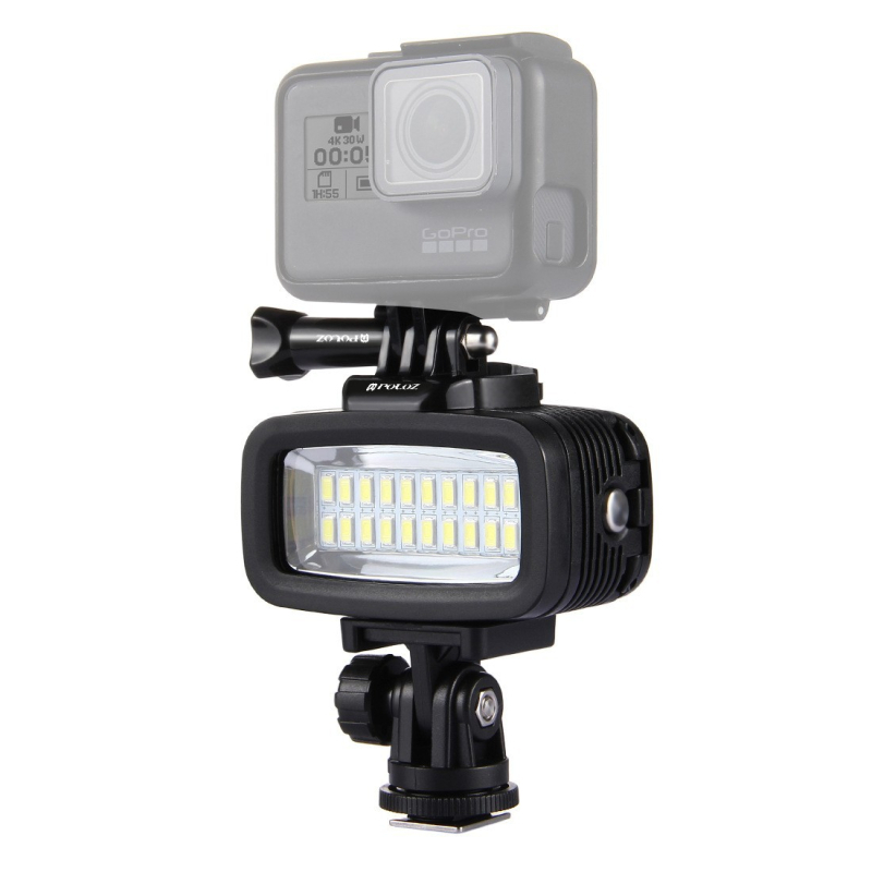 Puluz Fat Cow Pu222 Lumină subacvatică impermeabilă pentru DJI Osmo Action și GoPro (ABS)