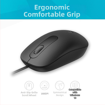 Káblový set klávesnice a myši (ergonomický dizajn, optický senzor 1000 DPI, USB rozhrania, vodotesný)