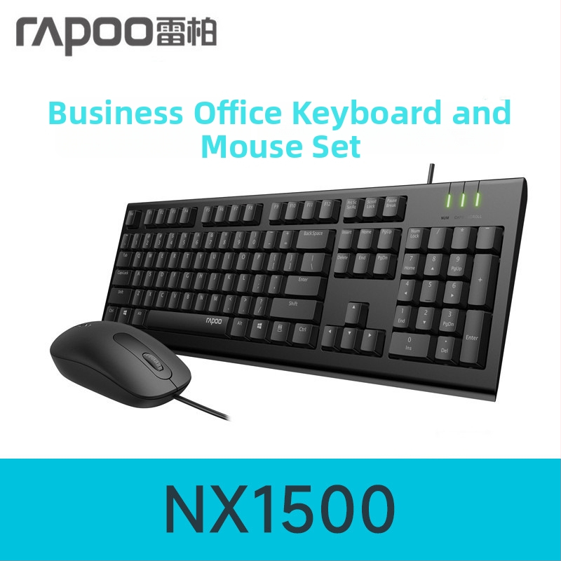 Káblový set klávesnice a myši (ergonomický dizajn, optický senzor 1000 DPI, USB rozhrania, vodotesný)