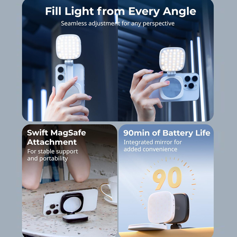 LED rasvjeta za selfie s tri boje temperature, 2W, ručna uporaba, model HH-ML066