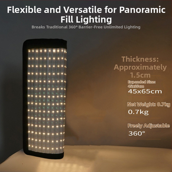 LED pružné svetlo pre živé vysielanie a fotografovanie — 101–150W, 220V, tri teploty farieb, model Roll Cloth Lamp