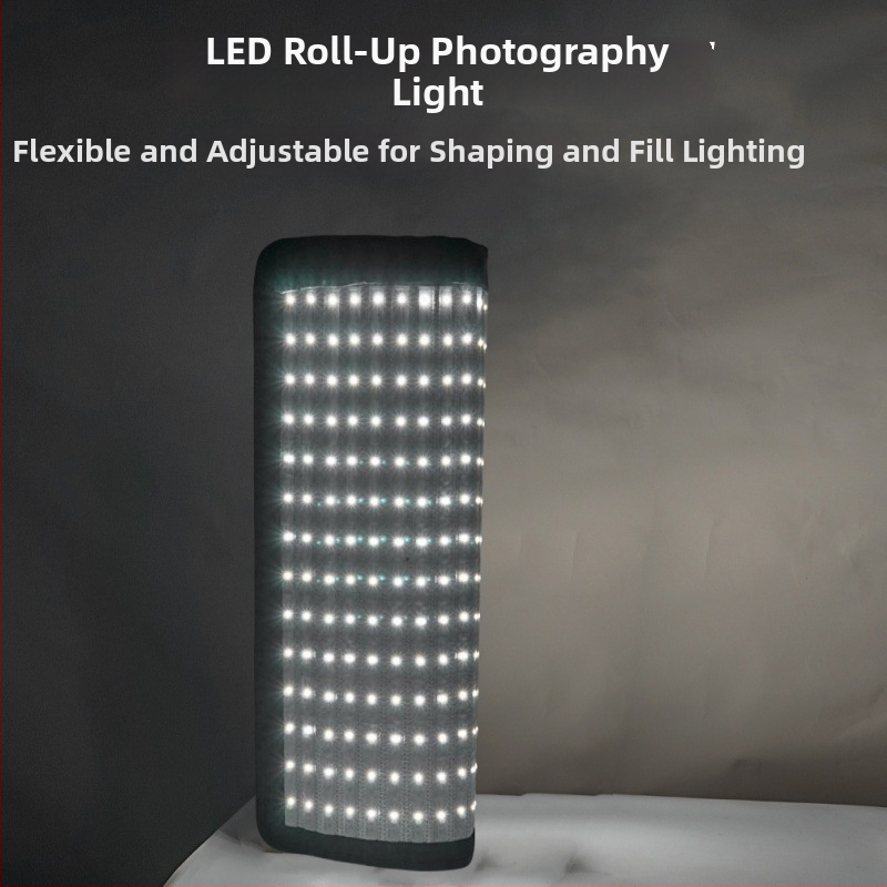 LED pružné svetlo pre živé vysielanie a fotografovanie — 101–150W, 220V, tri teploty farieb, model Roll Cloth Lamp