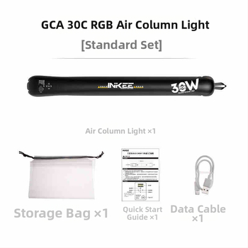 Inkee GCA30C RGB LED svetlo na doplnenie fotografií – prenášateľné ručné svetlo pre vonkajšie snímanie a živé vysielanie (10–50W, vstavaná batéria)