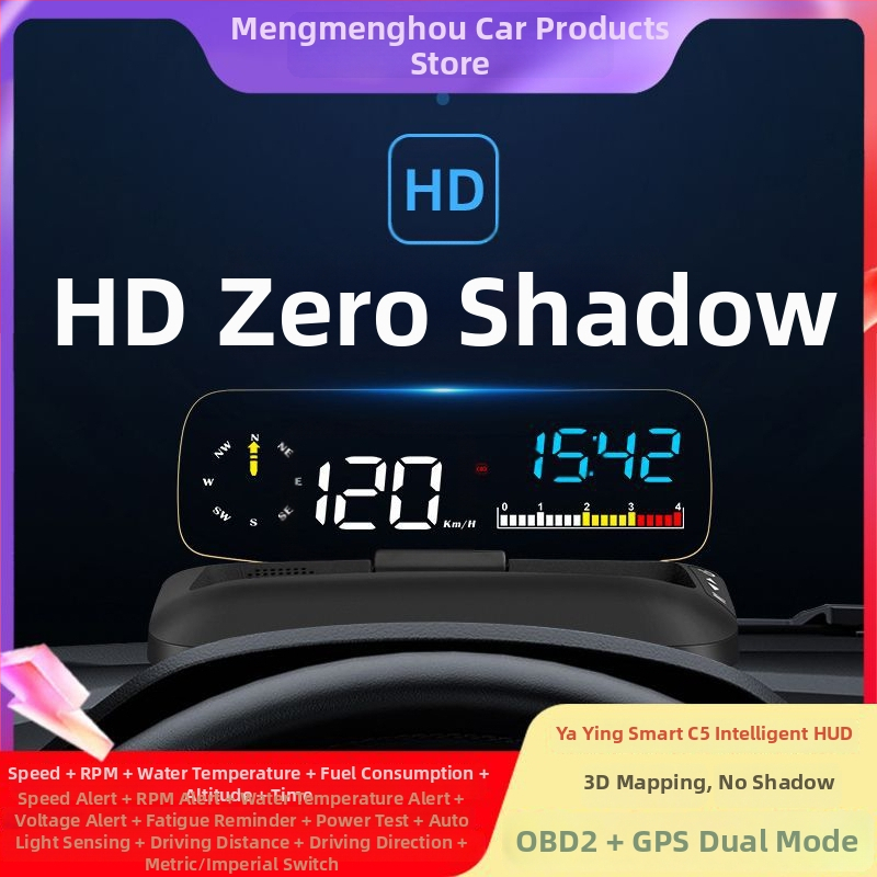 Afișaj HUD multifuncțional pentru mașină cu navigație, OBD, proiecție HD, compatibilitate universală