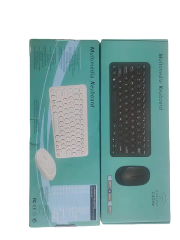 Ασύρματο σετ πληκτρολογίου και ποντικιού – 78 πλήκτρα, 2.4G, μοντέλο K380, 1600dpi, μίνι ρετρό στρογγυλό σχέδιο