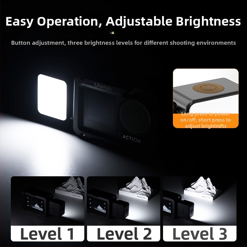 LM18 Mini Lampă de umplere magnetică, portabilă, compatibilă cu DJI Action Mini, 3.7V, sub 10W