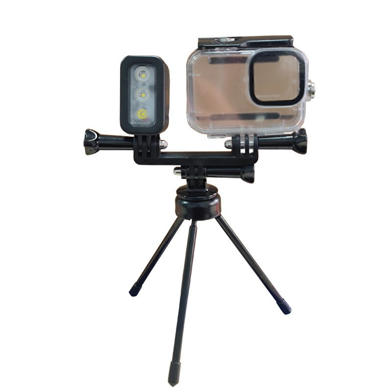 Lumină subacvatică GoPro cu trepied – ABS+LED, impermeabilă pentru camere de acțiune