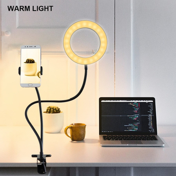 Lumină dublă pentru streaming live, inel de lumină pliabil pentru telefoane mobile, 5W, 5V, procesare personalizabilă