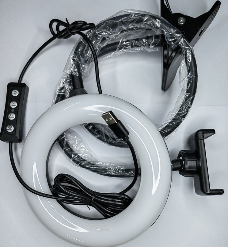 Lumină dublă pentru streaming live, inel de lumină pliabil pentru telefoane mobile, 5W, 5V, procesare personalizabilă