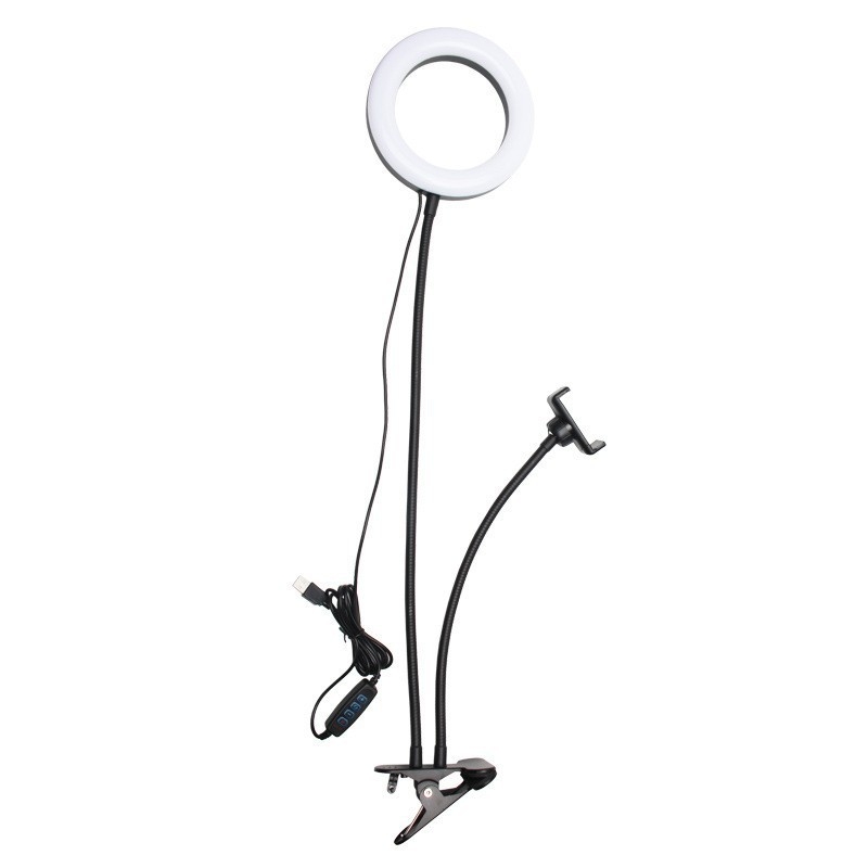 Lumină dublă pentru streaming live, inel de lumină pliabil pentru telefoane mobile, 5W, 5V, procesare personalizabilă