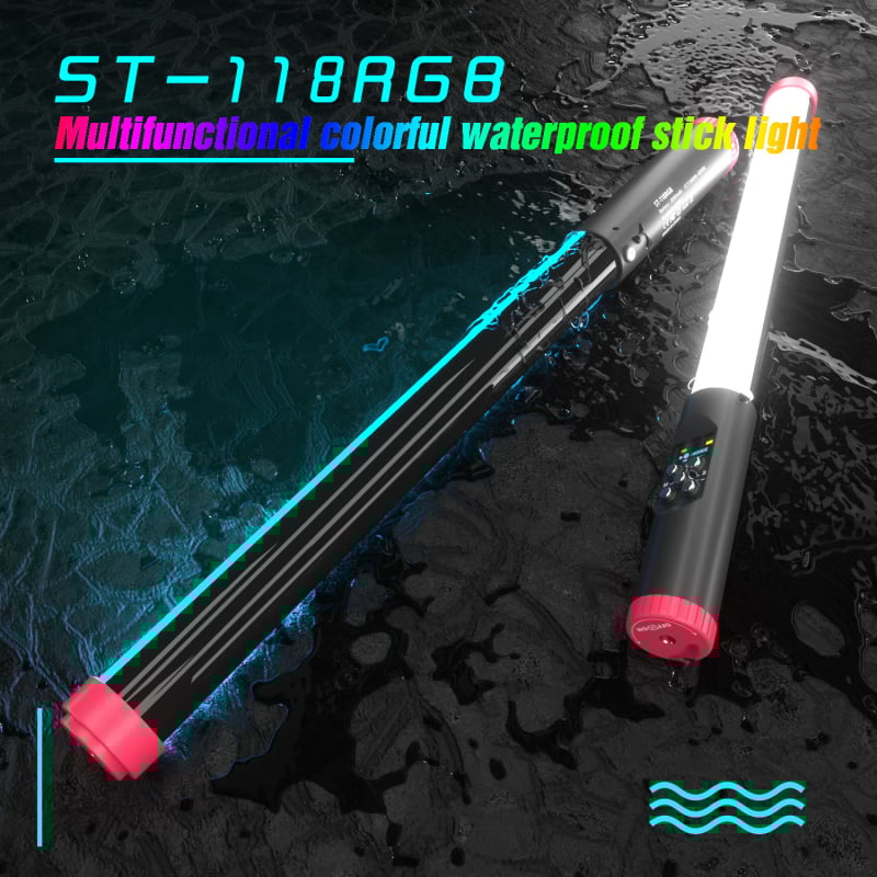 ST-118 Lumină de umplere RGB — LED portabil, baterie încorporată, 5W, reglabilă intensitatea luminoasă