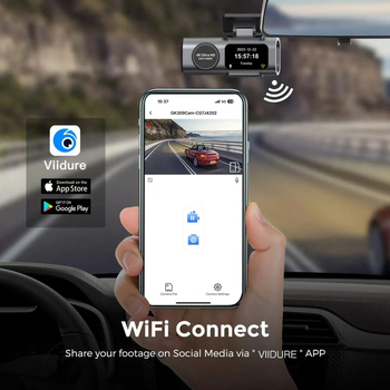 4K dvostruki automobilinski registrator s prednjim i stražnjim snimanjem, 170° ultraširoki kut, noćni vid, WiFi i GPS, 1,5-inčni zaslon
