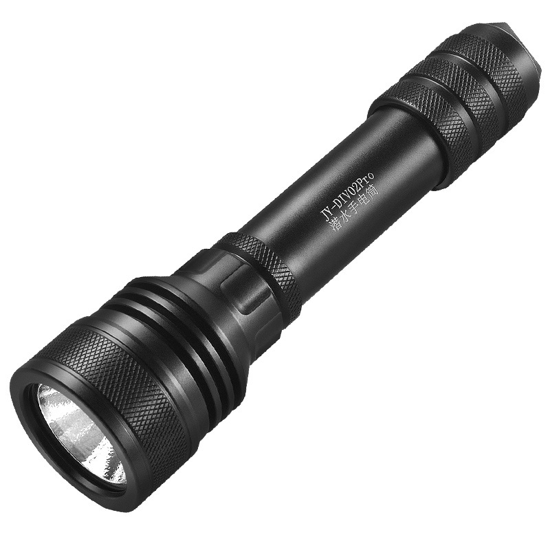 Potapljačka LED baterijska lampa, aluminijsko kućište, 2800mAh baterija, domet 100–200 m, trajanje rada 5,5 sati, uključen punjač