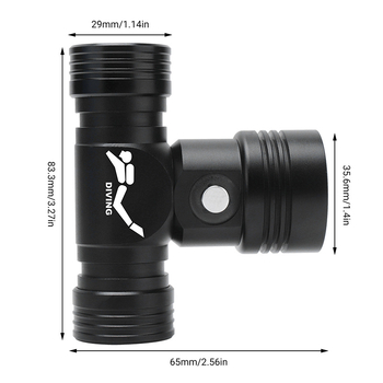 Potapljačka čelna svjetiljka s prikazom razine baterije; 10W LED; 350+ lumena; 18650 baterija; vodootporna; domet 200–500 m