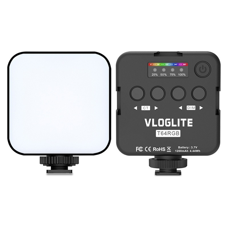 T64RGB Mini RGB LED Selfie Svjetlo za Mobitel — 4.2W, 3.7V, Ugrađena Baterija, Temperatura Boje 2500K–9900K