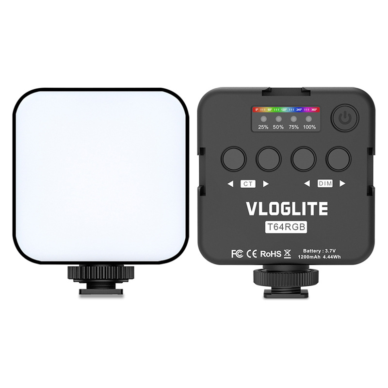 T64RGB Mini RGB LED Selfie Svjetlo za Mobitel — 4.2W, 3.7V, Ugrađena Baterija, Temperatura Boje 2500K–9900K