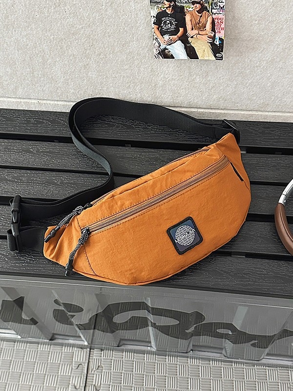 Geantă crossbody unisex din nylon pentru călătorii, închidere cu fermoar, căptușeală poliester, vara 2025