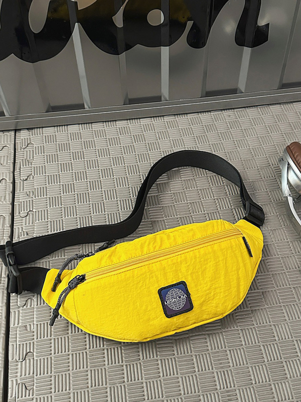Geantă crossbody unisex din nylon pentru călătorii, închidere cu fermoar, căptușeală poliester, vara 2025