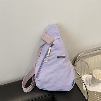 Geantă crossbody din pânză, stil street fashion, toamnă 2024, fermoar, buzunar pentru telefon