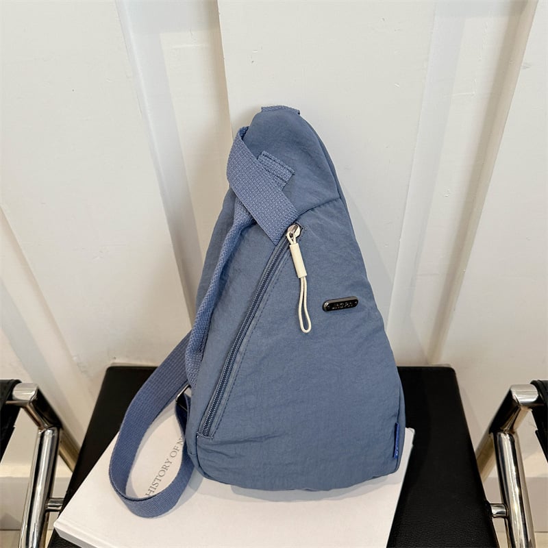 Geantă crossbody din pânză, stil street fashion, toamnă 2024, fermoar, buzunar pentru telefon