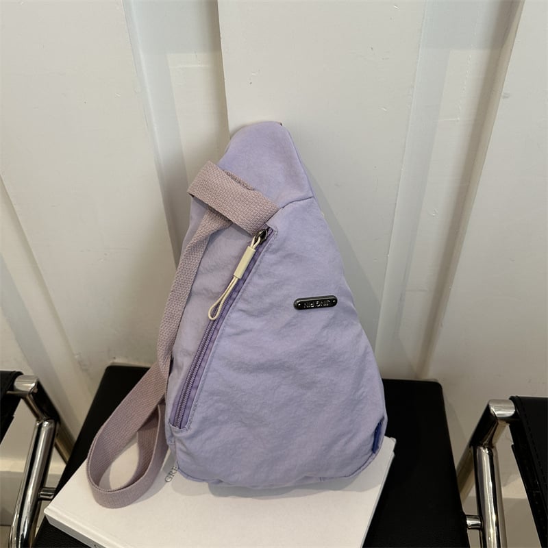 Geantă crossbody din pânză, stil street fashion, toamnă 2024, fermoar, buzunar pentru telefon