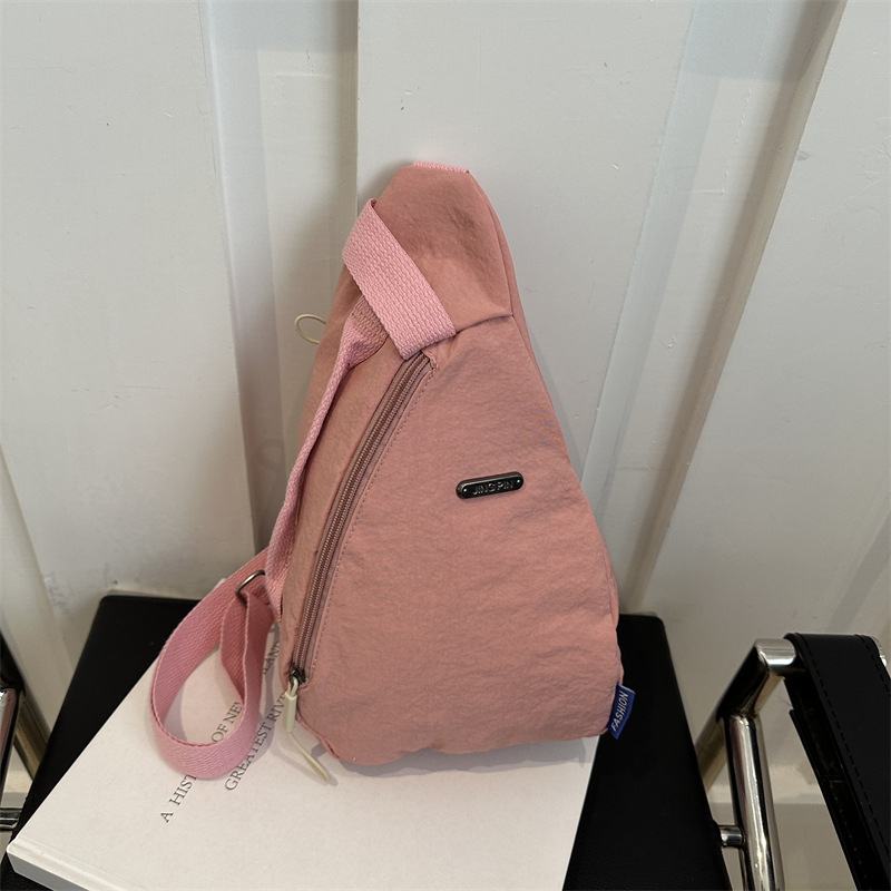 Geantă crossbody din pânză, stil street fashion, toamnă 2024, fermoar, buzunar pentru telefon