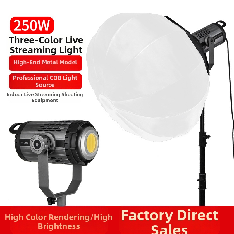 Lumină de umplere pentru fotografie, 250W, cu suport în formă de U, 220V, pentru streaming live și iluminare cu raze profunde