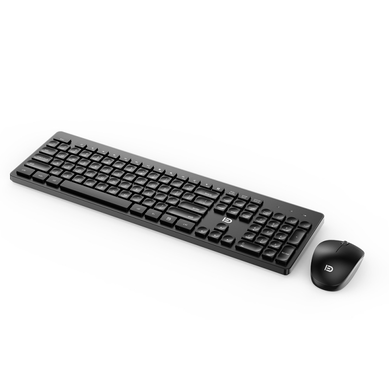 Bežični komplet tipkovnice i miša s USB sučeljem, 1600 DPI optički, Plug-and-Play, ergonomski dizajn