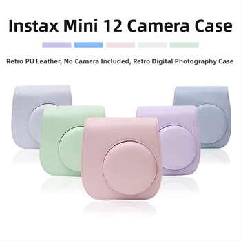 Polaroid Mini12 Taška na rameno pre fotoaparát - PU Koža, Nepremokavá, Odolná voči opotrebeniu, Proti prestrihnutiu, Ramenný popruh s vzduchovou výplňou