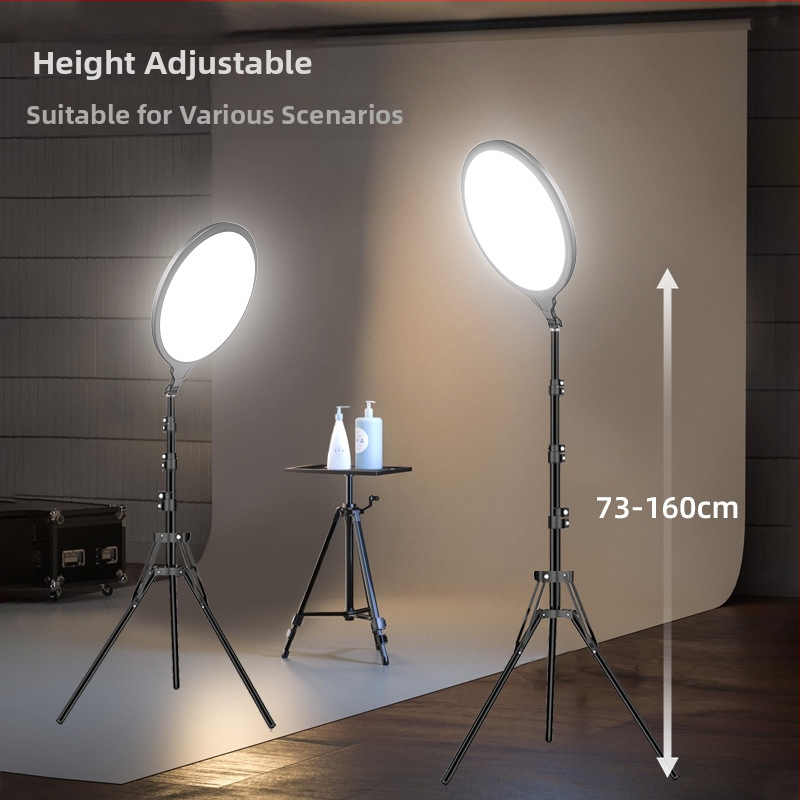 LATZZ Svetlo na doplnenie pre živé vysielanie – Stolné atmosférické svetlo, 10-50W, 220V, Tri farebné teploty, pre živé fotografovanie