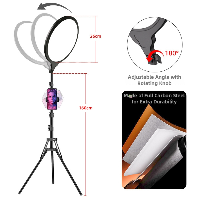 LATZZ Svetlo na doplnenie pre živé vysielanie – Stolné atmosférické svetlo, 10-50W, 220V, Tri farebné teploty, pre živé fotografovanie