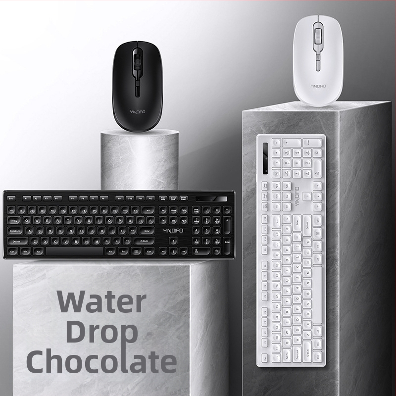 Ασύρματο σετ πληκτρολογίου και ποντικιού V3Max, ήσυχα πλήκτρα, USB διεπαφές, οπτικά 1500dpi, εργονομικός σχεδιασμός