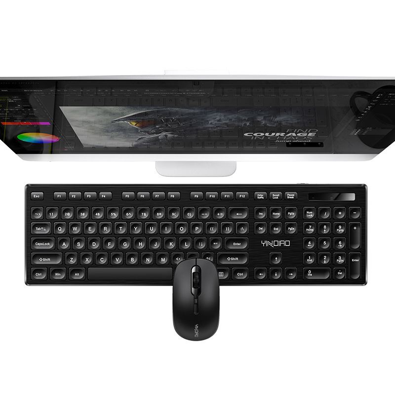 Ασύρματο σετ πληκτρολογίου και ποντικιού V3Max, ήσυχα πλήκτρα, USB διεπαφές, οπτικά 1500dpi, εργονομικός σχεδιασμός