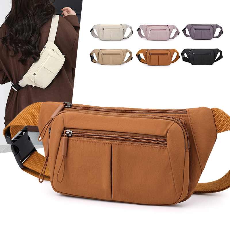 Ženska crossbody torba – urbana jednostavnost, najlon, zatvarač za otvaranje, unutarnja džep sa zatvaračem, džep za telefon, laminirani džep, Sj25013